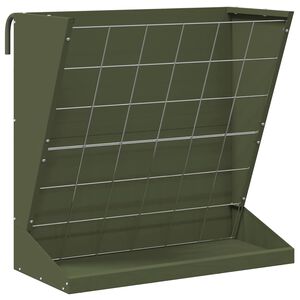 vidaXL Hay Feeder Olive Green 71 x 33 x 70 cm Cold-Rolled Steel