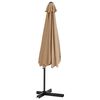 vidaXL Garden Parasol with Steel Pole 300 cm Taupe