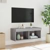 vidaXL TV Cabinet with LED Lights Grey Sonoma 80x30x30 cm