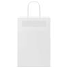 vidaXL Paper Bags 250 pcs with Handles White 21x11x31 cm