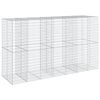 vidaXL Gabion Basket with Cover 350x100x200 cm Galvanised Iron
