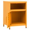 vidaXL Nightstand Mustard Yellow 35x35x51 cm Steel