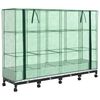 vidaXL Garden Planter with Greenhouse Cover&Wheels 4 pcs White PP