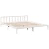 vidaXL Extra Long Bed Frame without Mattress White 200x220 cm Solid Wood Pine
