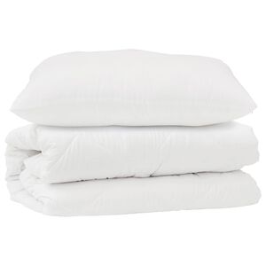 vidaXL Duvet Set with Pillow 2 pcs White Microfibre