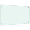 vidaXL Kitchen Backsplash White 70 x 40 cm Tempered Glass