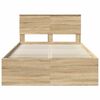 vidaXL Bed Frame with Headboard Sonoma 120 x 200 cm Solid Pine Wood