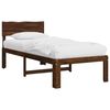 vidaXL Single Bed Frame with Headboard ROSTOCK Dark Brown 90 x 190 cm