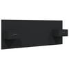 vidaXL Bed Headboard with Cabinets Black Engineered Wood