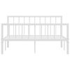 vidaXL Bed Frame without Mattress White Metal 140x200 cm