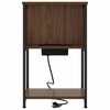 vidaXL Bedside Cabinet Brown Oak 38 x 31 x 61 cm Engineered Wood