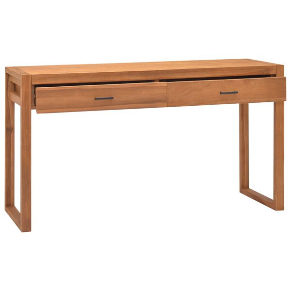 vidaXL Desk with 2 Drawers 120x40x75 cm Solid Wood Teak