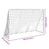 vidaXL Kids' Football Goal with Balls 2-in-1 White 184x64x124 cm