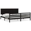 vidaXL Bed Frame without Mattress Black 200x200 cm Solid Wood