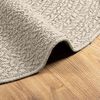 vidaXL Rug ZIZUR Cream &Oslash; 200 cm Jute Look Indoor and Outdoor