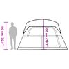 vidaXL Family Tent Cabin 6-Person Orange Waterproof