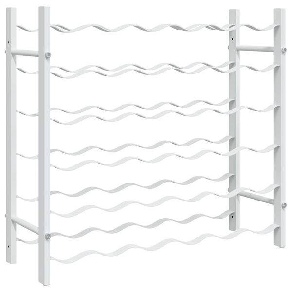 vidaXL Wine Rack for 36 Bottles White Metal