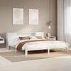 vidaXL Bookcase Bed without Mattress White 180x200 cm Super King Solid Wood Pine