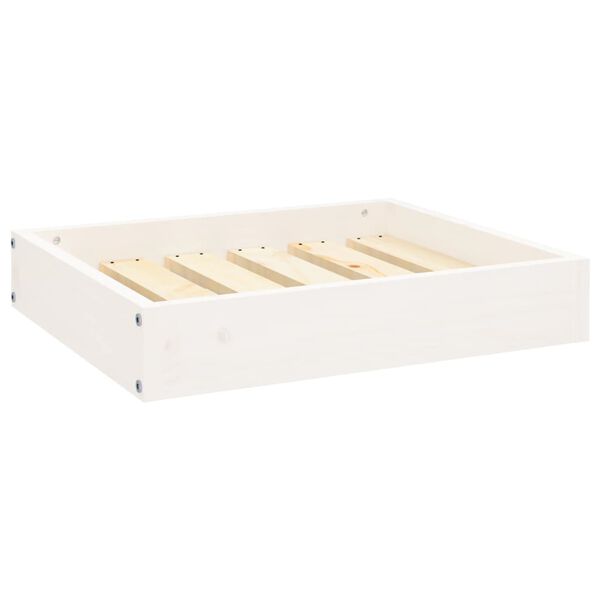 vidaXL Dog Bed White 51.5x44x9 cm Solid Wood Pine