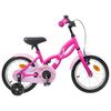 vidaXL Kids Bike 14 Inches for 3-5 Years Old Dark Pink