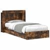 vidaXL Bed Frame with Storage Smoked Oak 90 x 200 cm Engineered Wood