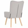 vidaXL Armchair Cloud Grey 63 x 67 x 94 cm Sherpa Fabric