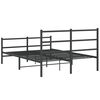 vidaXL Metal Bed Frame without Mattress with Footboard&nbsp;Black 140x190cm