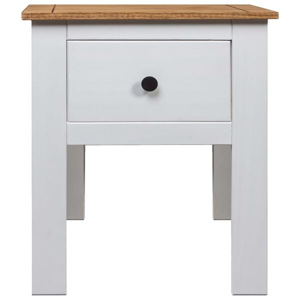 vidaXL Bedside Cabinet White 46x40x57 cm Pine Panama Range