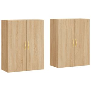 vidaXL Wall Mounted Cabinets 2 pcs Sonoma Oak 69.5x34x90 cm