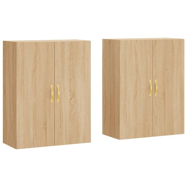 vidaXL Wall Mounted Cabinets 2 pcs Sonoma Oak 69.5x34x90 cm