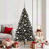 vidaXL Artificial Pre-lit Christmas Tree Black 180 cm PVC