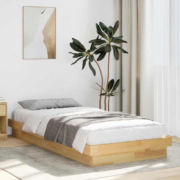 vidaXL Bed Frame Without Mattress 100x200 cm Solid Oak Wood