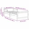 vidaXL Extendable Bed Frame for Kids Wax brown 80 x 130 / 165 / 200 cm