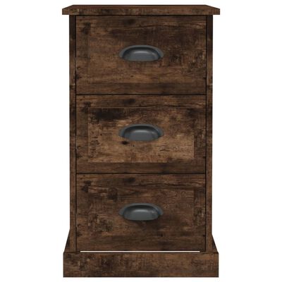 vidaXL Bedside Cabinet Smoked Oak 39x39x67 cm Engineered Wood