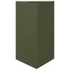 vidaXL Garden Planter Olive Green Triangular 50x43x75 cm Steel