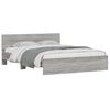 vidaXL Bed Frame without Mattress Grey Sonoma 150x200 cm King Size