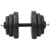 vidaXL Barbell and Dumbbell with Plates Set 120 kg