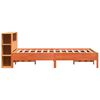 vidaXL Bookcase Bed without Mattress Wax Brown 150x200 cm King Solid Wood Pine