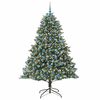 vidaXL Artificial Christmas Tree with 300 LEDs with Stand Green 210 cm