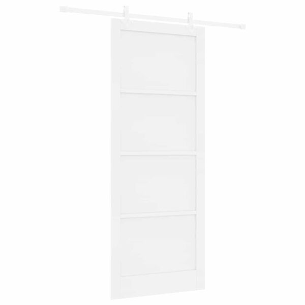 vidaXL Sliding Door White 93 x 232 cm Solid Pine Wood
