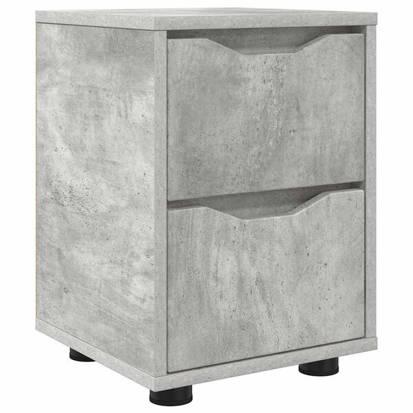 vidaXL Bedside Table Concrete Grey 30.5 x 30 x 43 cm Engineered Wood