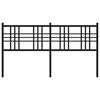 vidaXL Metal Replace Headboard Black 160cm