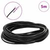 vidaXL Leather Cord Black &Oslash;3 mm x 5 m Leather