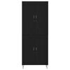 vidaXL Highboard 2 pcs Black Oak Engineered Wood and Glass