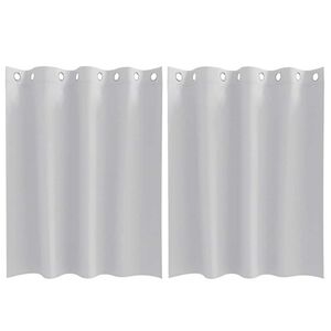vidaXL Blackout Curtains with Rings 2 pcs Pale Grey 140 x 140 cm