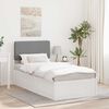 vidaXL Bed Frame with Upholstered Headboard Light Grey 75 x 190 cm