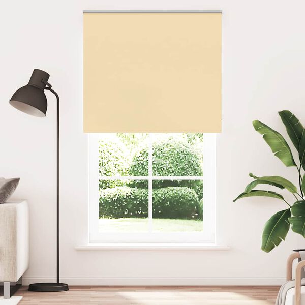 vidaXL Roller Blind Blackout Beige 130x230 cm Fabric Width 126.6 cm Polyester