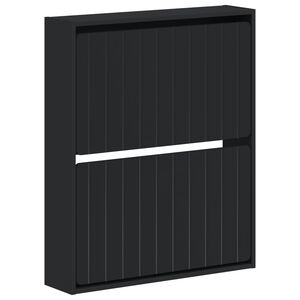 vidaXL Wall-Mounted Shoe Cabinet ZWOLLE 71 x 17 x 86 cm Black