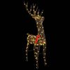 vidaXL 3D Reindeer with 140 LEDs Warm white 70 x 41 x 128 cm Rattan