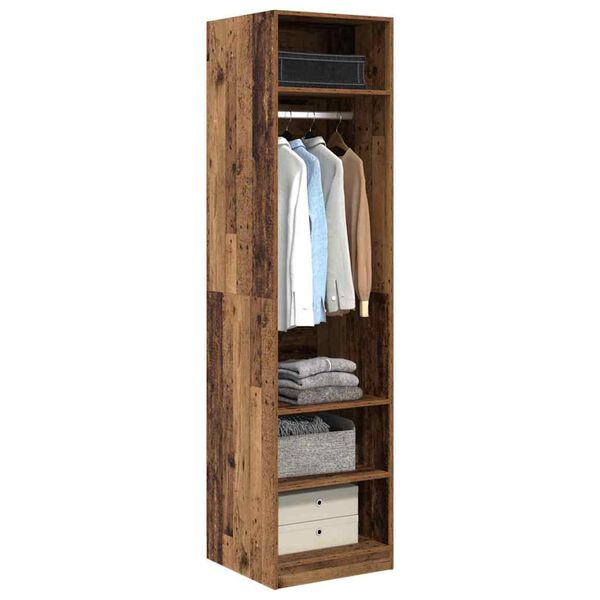 vidaXL Wardrobe with Shelf Old Wood 50 x 50 x 200 cm Engineered Wood
